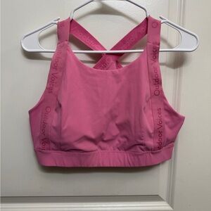 Disney Minnie Outdoor Voices Women's Pink Sports Bra